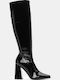 Sockenstiefel Lackleder 4303601-schwarz