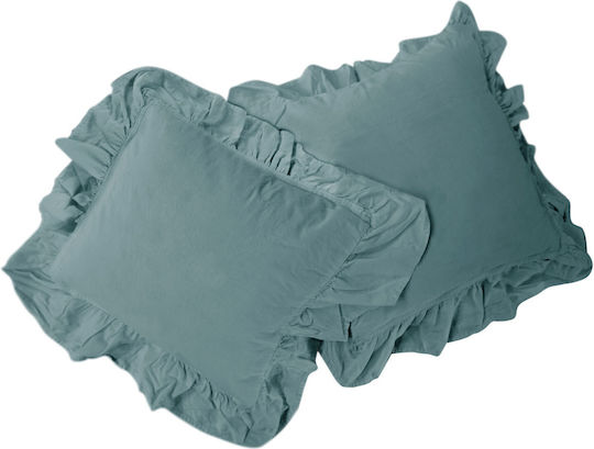 Darymex Kissenbezug-Set Mineral Blue 40x40cm.