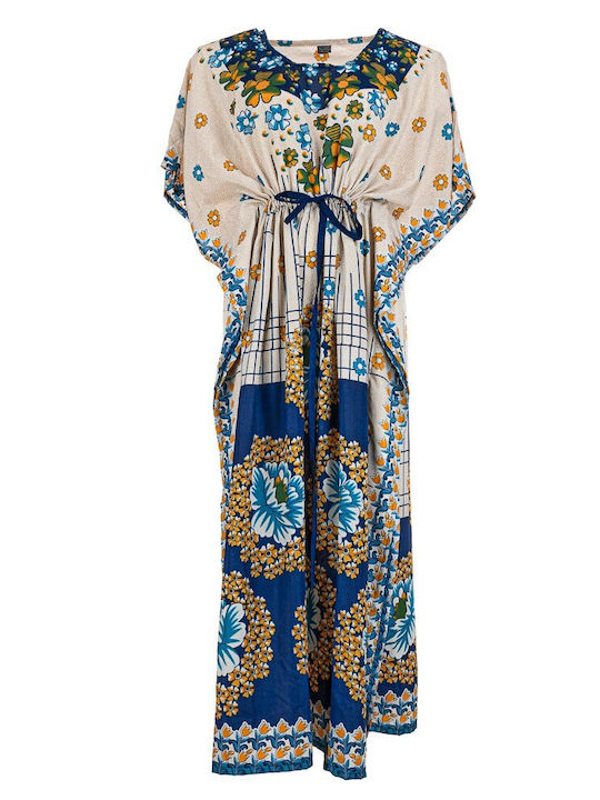 Kaftan lung pentru femei, design fantezie 15083, multicolor multicolor