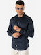 Long-sleeved Linen Shirt Indigo