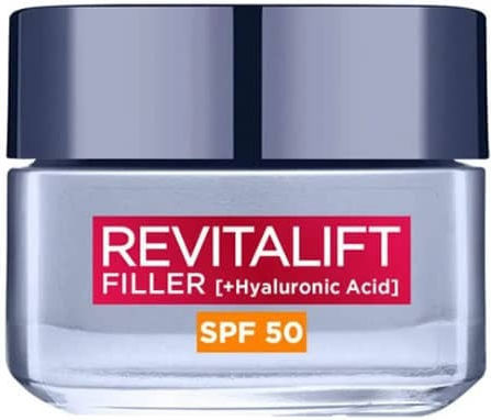 L'Oreal Paris Revitalift Filler Ανδρική Κρέμα Προσώπου Ημέρας με SPF50 για Αντιγήρανση & Πανάδες με Υαλουρονικό Οξύ 50ml