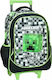 Gim Trolley Backpack for Primary School Minecraft Grey Stone 316-01074