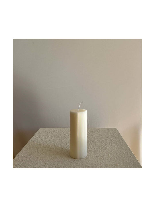 Decorative Candle Ecru 1pcs