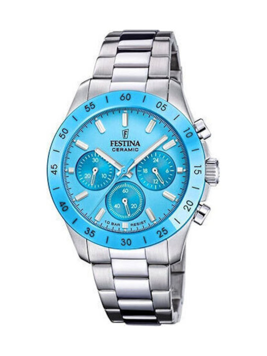 Festina Ladies Womens Watch 39mm Chronograph Ba...