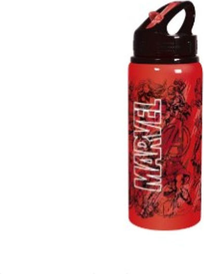 Stor Marvel Kinder Trinkflasche aus Aluminium mit Schraubverschluss Auslaufsicher Rote 730ml
