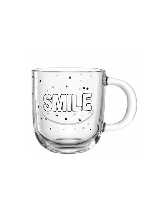 Smile Tasse Glas Transparent 400ml 1Stück 4002541470805