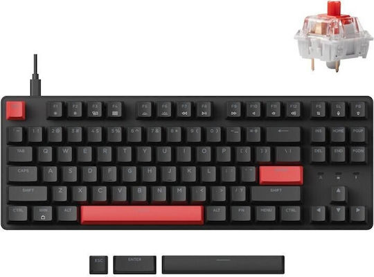 Keychron Lemokey X1-A1 QMK/VIA X1-A1 Gaming Mechanical Keyboard Tenkeyless with Keychron Red Switches and Illuminated Keys English US