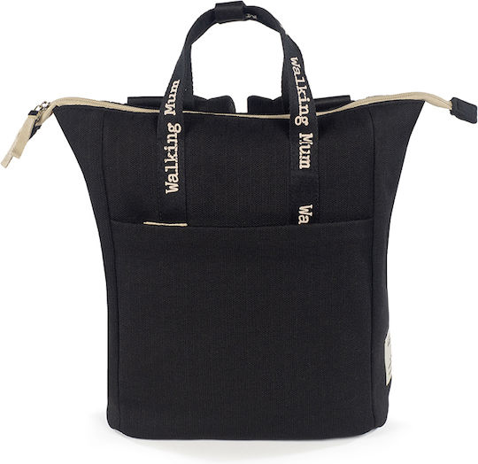 Walking Mum Backpack Diaper Bag Eco Mum Black 28x37x12cm