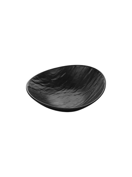 Viosarp Plate Soup Oval made of Melamine Black 19x17.3cm