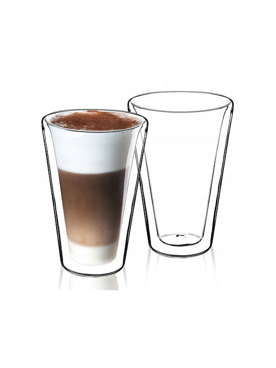 Kadax Glass Set Coffee/Freddo / Water made of Glass 2pcs