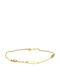 Goldsmith Kids Bracelet ID from Gold-plated Silver with Crown, Evil Eye & Baby Girl