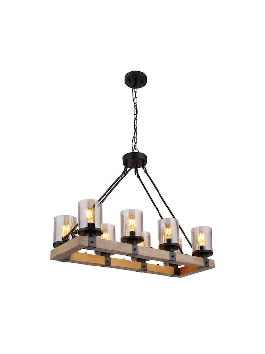 Globo Lighting Chandelier Black 15555-8H