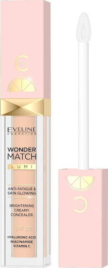 Eveline Wonder Match Течен Коректор Луксозен Осветляващ Коректор За Лице 6.8мл