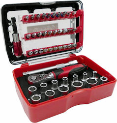 Connex COXB973946 Set Cheie Tubulară și Chei Cu Clichet 1/4" 46 Bucăți Connex COXB973946 Set Cheie Tubulară și Chei Cu Clichet 1/4" 46 Bucăți