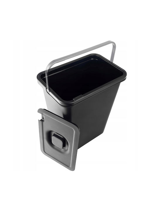 Kadax Coș de Gunoi Plastic Negru 10lt 1buc