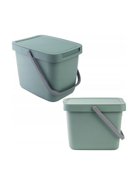 Kadax Waste Bin Waste Plastic Green 6lt 1pcs