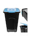 Kadax Coș de Gunoi Plastic Albastru 50lt 1buc