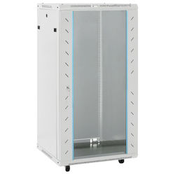 vidaXL С крака Рак кабинет 22U 60x60x120см Чере...