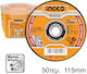 Ingco Disc de tăiere Metalic 115mm 50buc