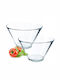 Kadax Glass Salad Bowl Transparent 2pcs