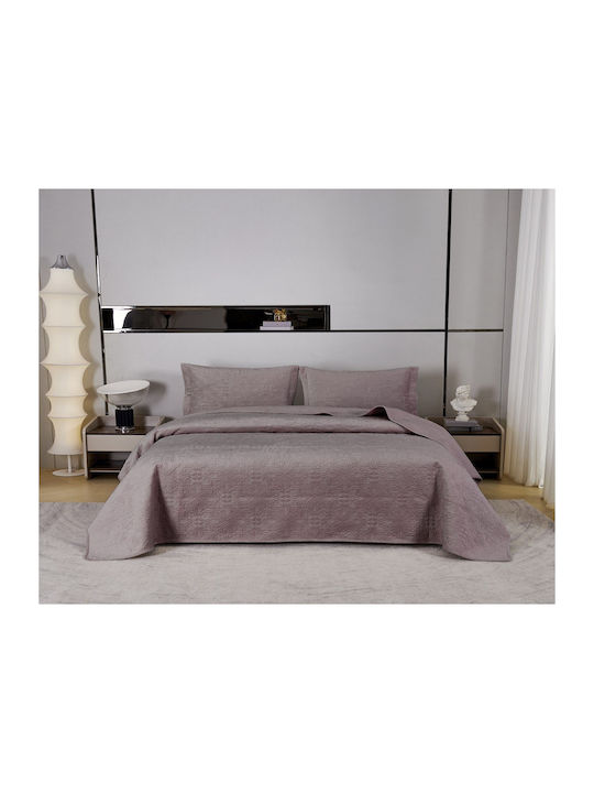 Liolios Home Tagesdecke King Size Mikrofaser Lila 260x240cm