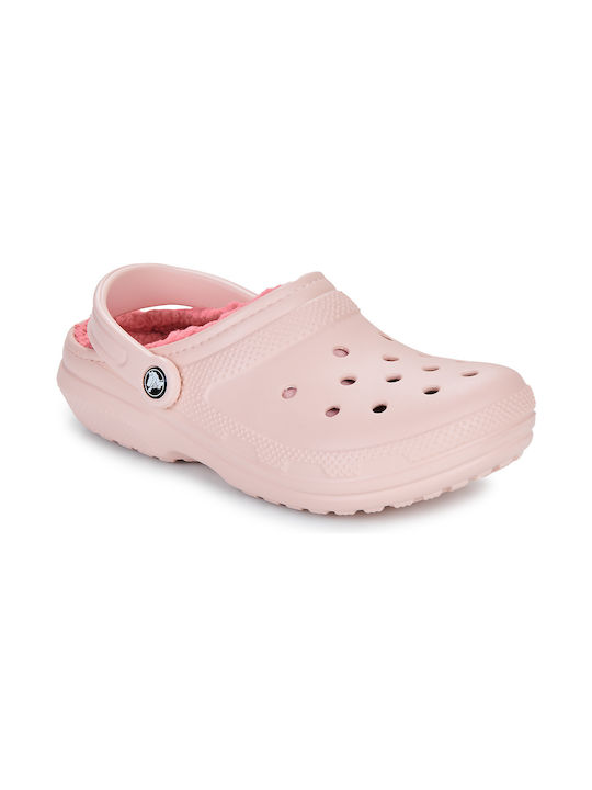 Crocs Classic Lined Clog Σαμπό Ροζ