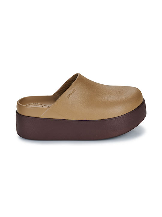 Crocs Dylan Platform Woman Brown Clogs