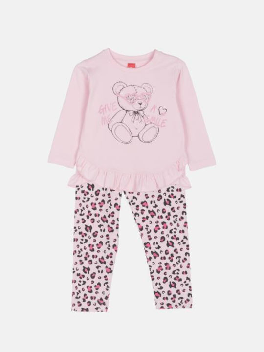 Joyce Kids Set with Leggings Winter 2pcs Pink G...