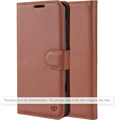 Techsuit Book Leather Brown (Poco F6 Pro)