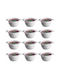 Kadax Serving Bowl Round White with Diameter 18.5cm 12pcs