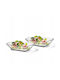 Kadax Serving Bowl Round Glass Transparent 2pcs