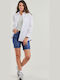 Ribcage Damen-Shorts Jean Blau