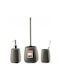 Kadax Kadax Ceramic Bathroom Accessory Set Gray 3 Pieces