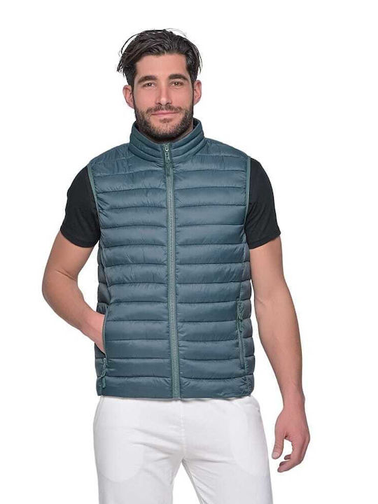 Dsplay Men's Sleeveless Jacket Petrol Blue