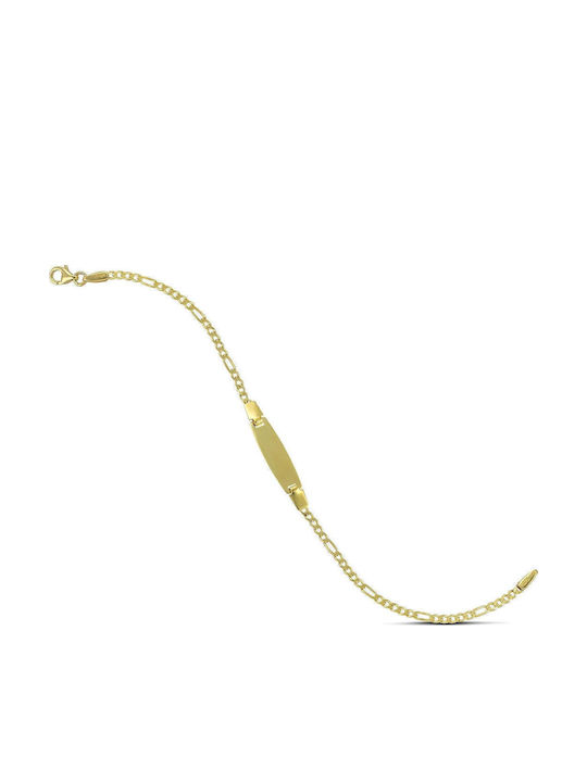 Themelidis Jewels Παιδικό Βραχιόλι Ταυτότητα από Χρυσό 14K