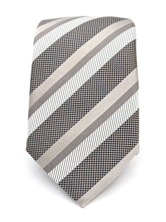 Boss Tie Striped H-tie 7.5cm-222 Beige-Grey