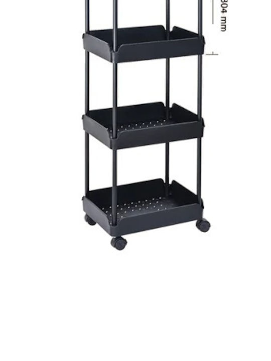 Kitchen Trolley Metallic Black