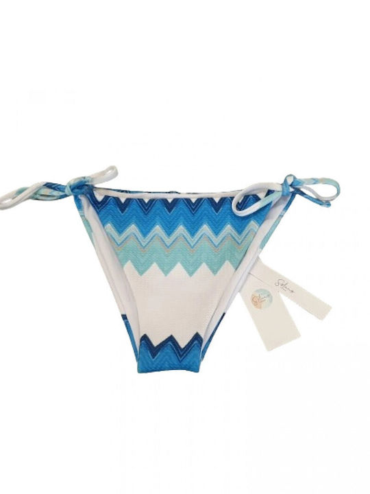 Solano Swimwear Bikini Slip με Κορδονάκια Μπλε