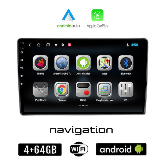 Car Audio System for Nissan Micra 2010 2016 (Bluetooth/USB/WiFi/GPS/Apple-Carplay/Android-Auto) with Touch Screen 10"