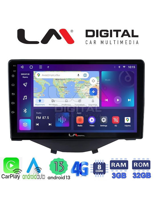 LM Digital Автомобилна Аудио Система (Блутут/USB/WiFi/GPS/Apple-Carplay/Android-Auto) с Тъчскрийн 10"