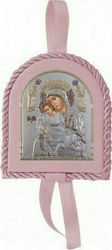 Slevori Hanging Saint Icon with Jesus Christ Silver