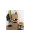 Wooden Shoe Organizer with 3 Shelves Wood 60x24x113cm