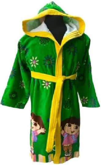 Limneos Kids Hooded Bathrobe Green
