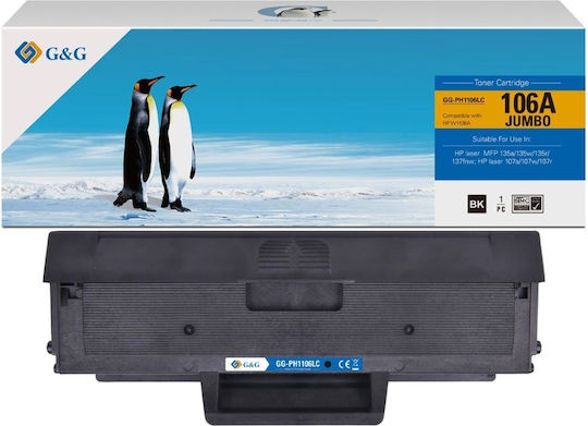 G&G Συμβατό Toner για Laser Εκτυπωτή HP W1106A No 106A Μαύρο