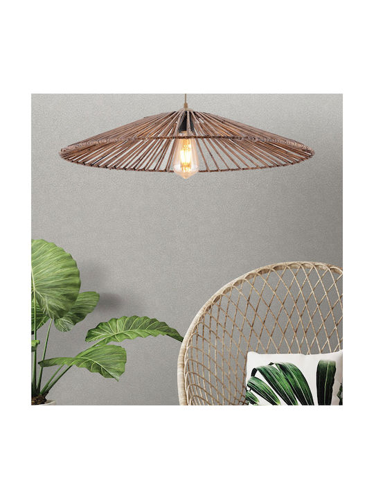 Conic Adjustable Pendant Light Brown with Socket E27 61x61x45cm