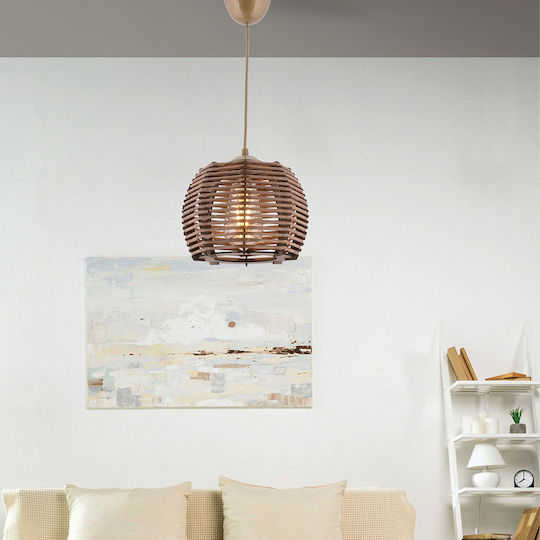 Koce Adjustable Pendant Light Brown with Socket E27 20x20x55cm