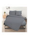 Flamingo Chic Σεντόνι King Size με Λάστιχο 180x200+32εκ. Grey