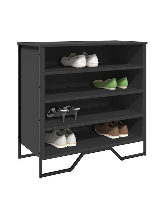 Metallic Shoe Organizer Black 80x38x78cm