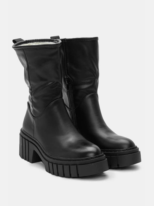 Stiefeletten mit Profilsohle 4313201-schwarz