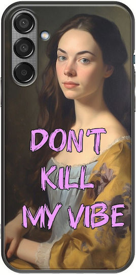 Vintage Lady Don't Kill My Vibe Samsung Galaxy M55 5G Black TPU Black Silicone